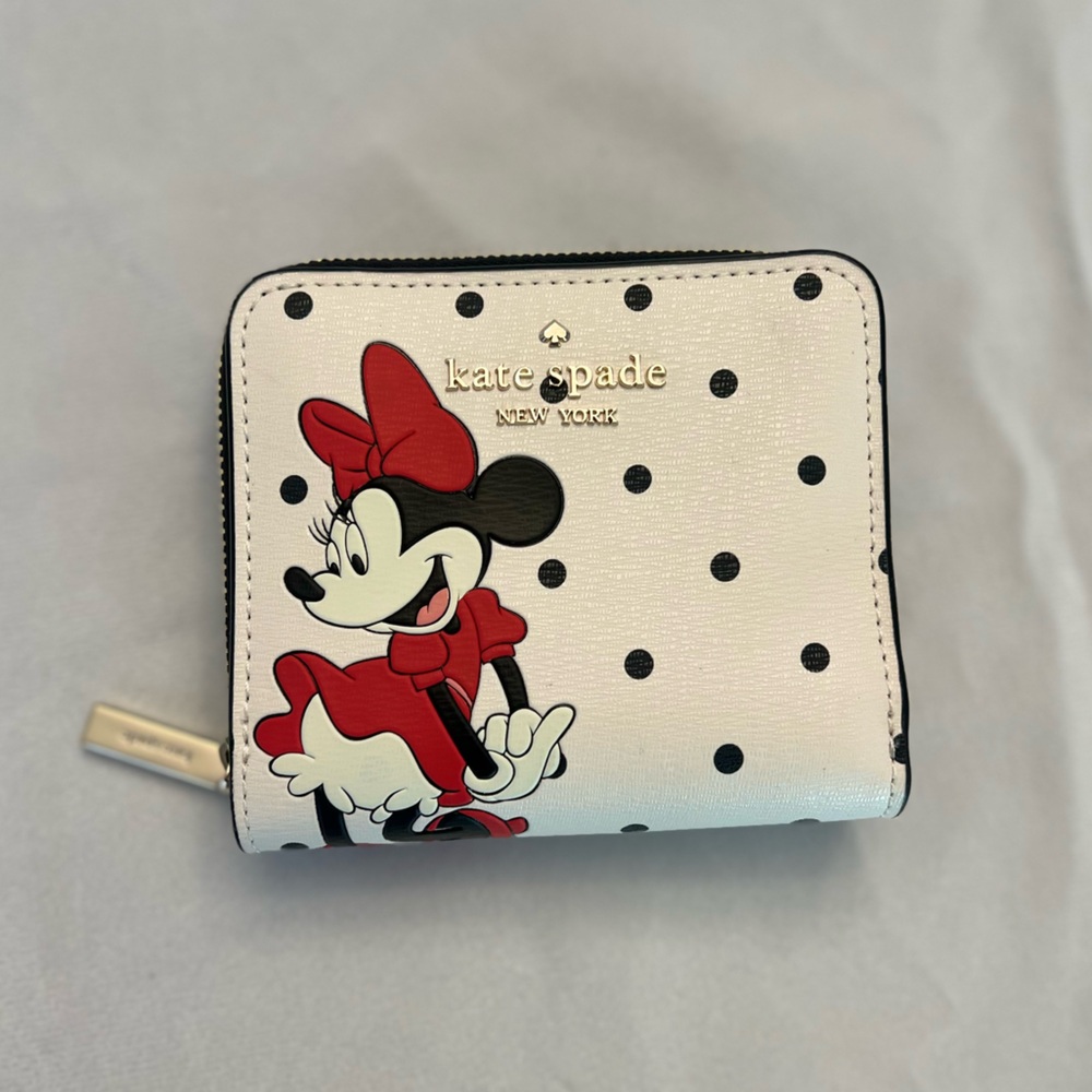 Kate Spade Black and White Minnie Mouse Wallet